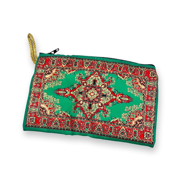 Peach Slim Zipper Purse, Arabian style Moroccan Bag