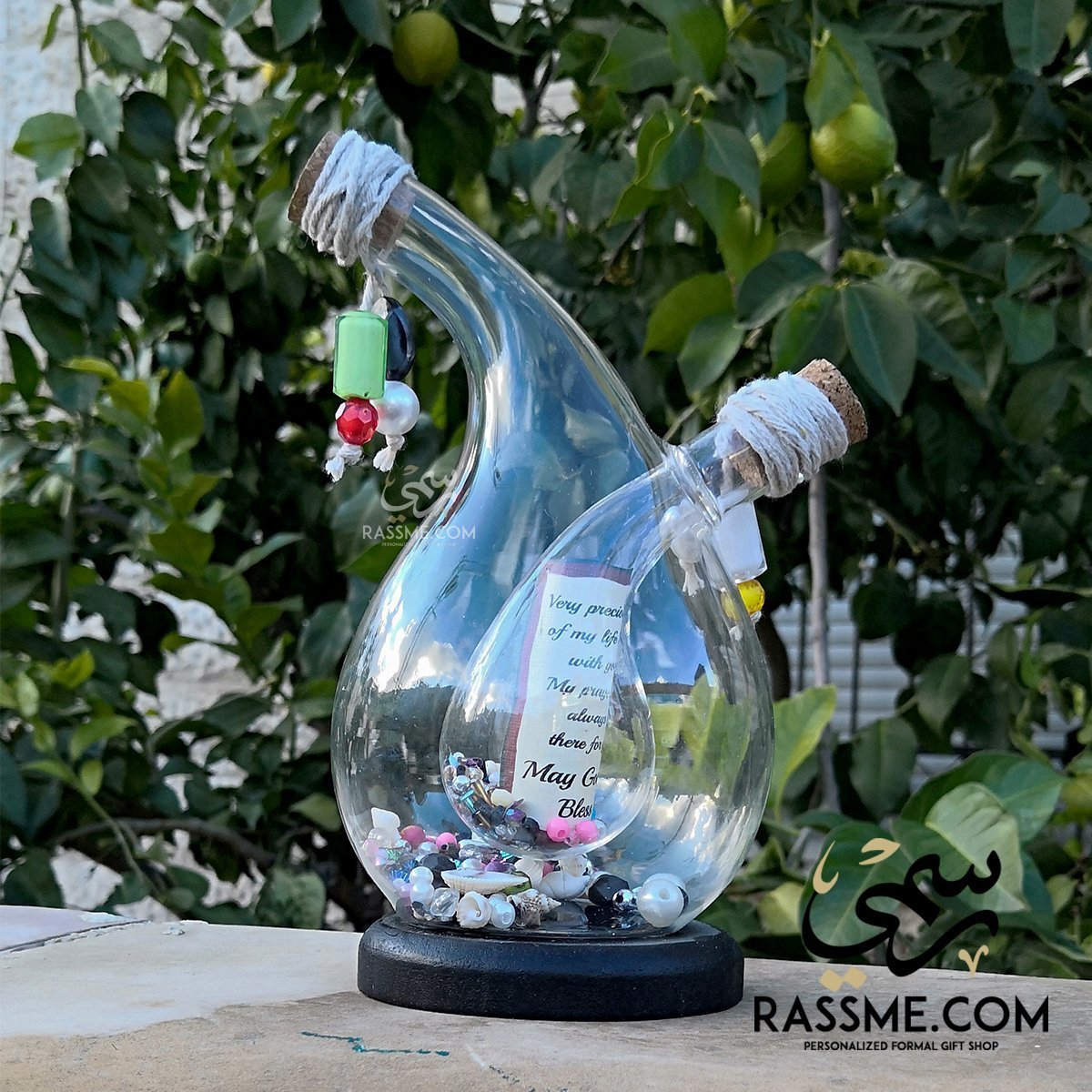 Personalized Authentic Handmade Two Orbit Bottle