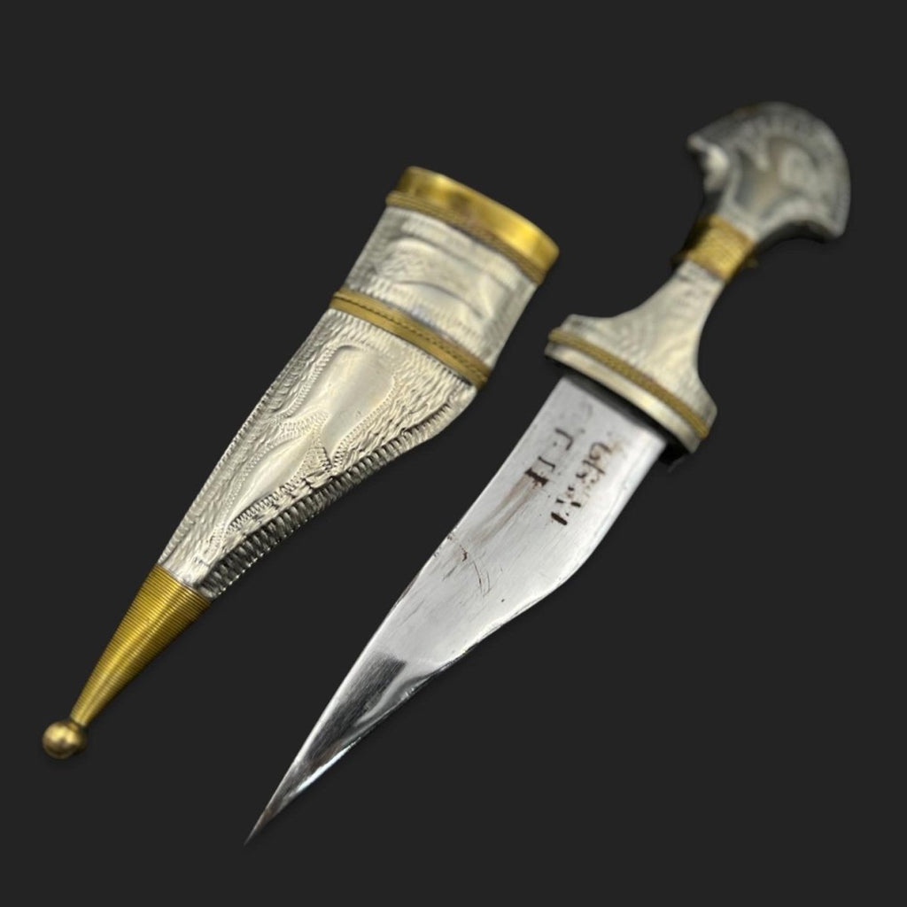 Personalized Brass and Silver Plating Arabian Dagger - خنجر هدية