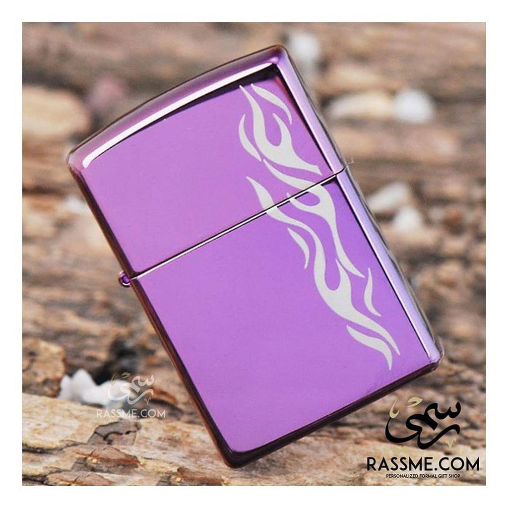 Personalized Flame Abyss Purple Matte - Zippo Lighters In Jordan