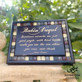 Personalized Handcrafted Wooden Mosaics Frame Stand or Wall