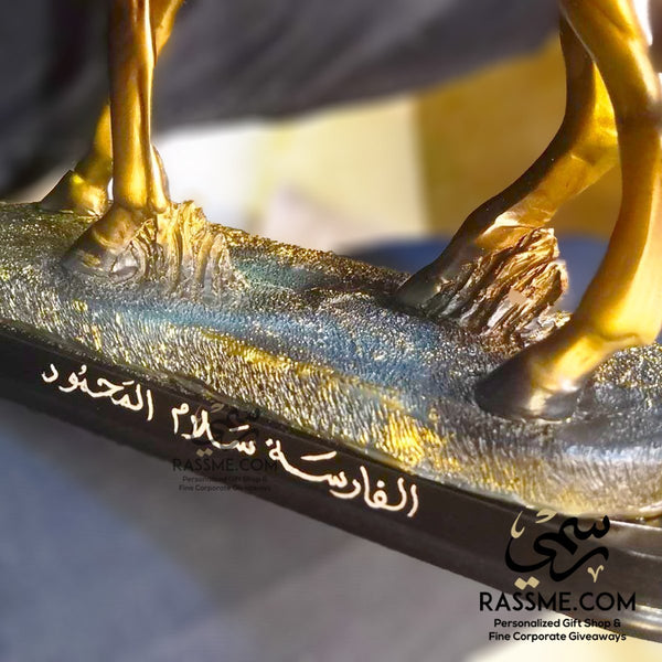 Personalized Horse Resin Figure on desk