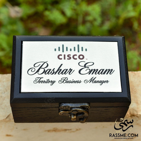 Personalized Wooden Business Card Box