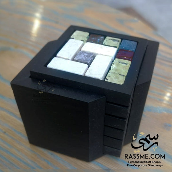 Personalized Wooden Modern Mosaics Coasters Set