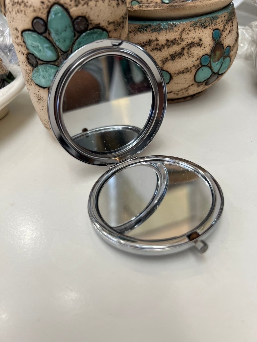 Petra Resin and Metal Pocket Mirror