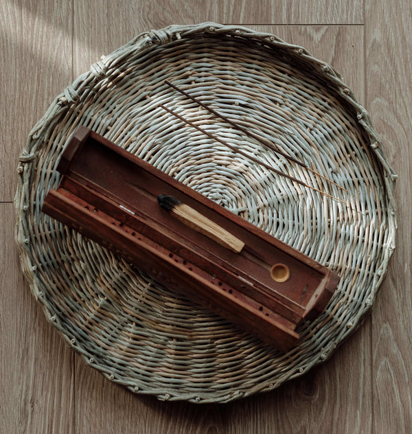 Indian Rosewood Incense Box Stick Holder