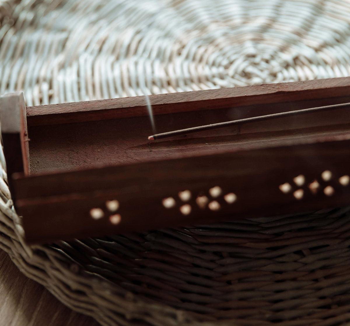 Indian Rosewood Incense Box Stick Holder