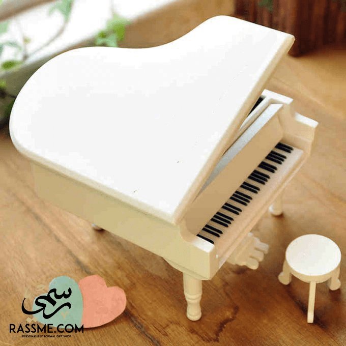 Wooden Music Box Piano - Free Engraving