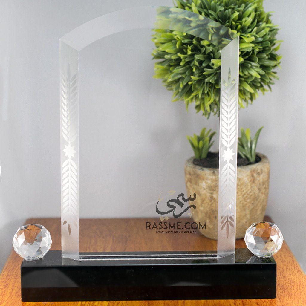 Plaque Gate Crystal - Free Hand Engraving