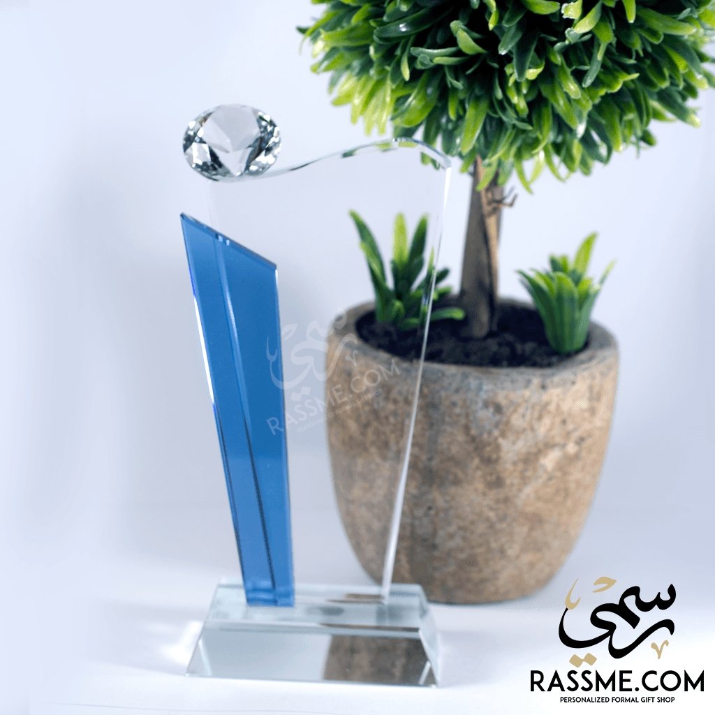 Plaque Small Crystal - Free Hand Engraving