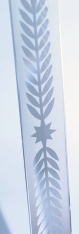 Plaque Wooden Base Crystal - Free Hand Engraving