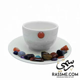 Porcelain Coffee Cups & Tea with Gemstones