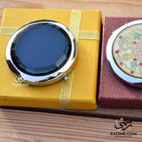 Portable Mirror Black and Lime - Free Engraving