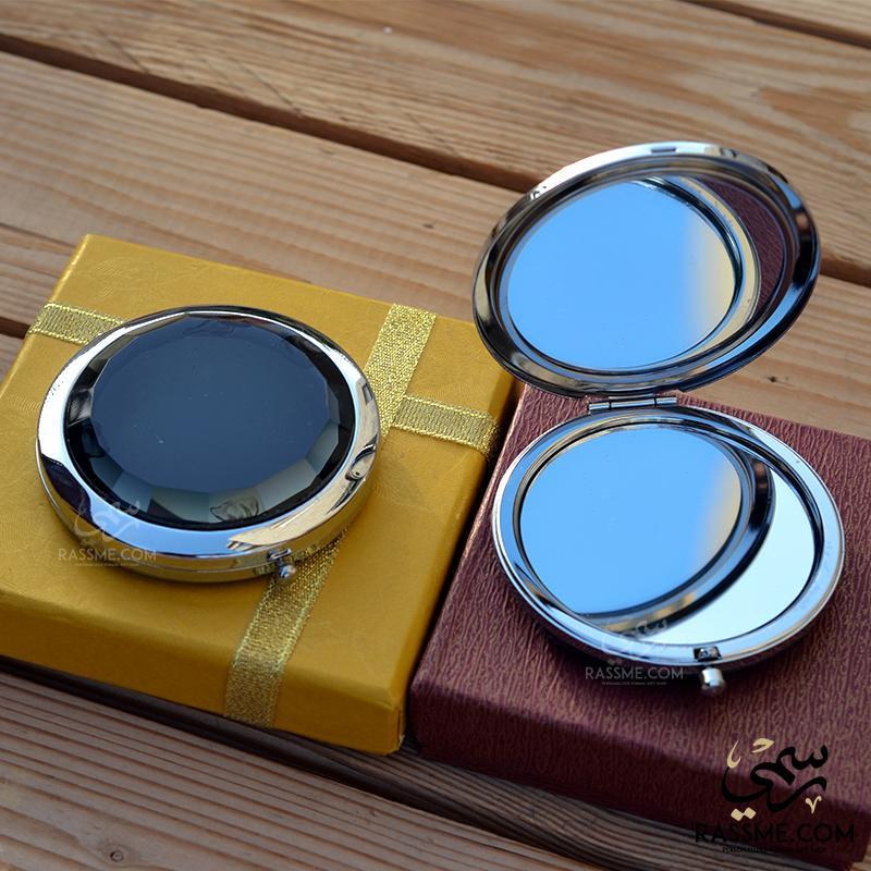 Portable Mirror Black and Lime - Free Engraving
