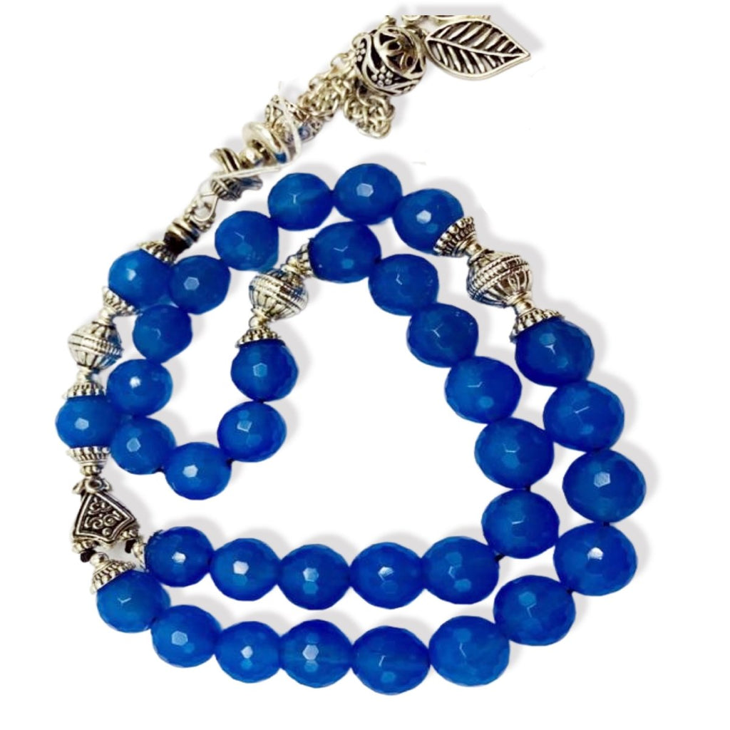 Prayer Beads Premium Blue Agate Stones