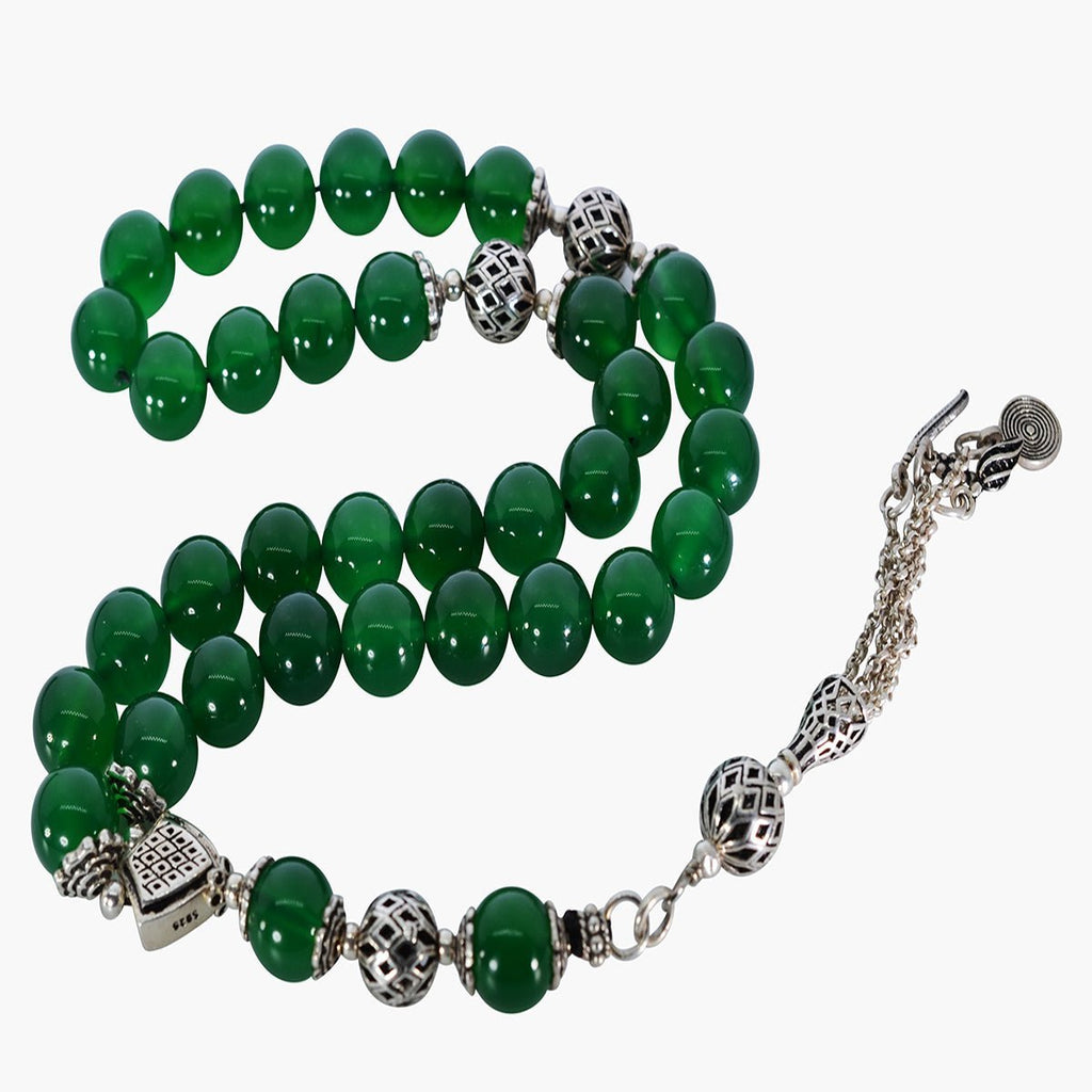 Prayer Beads Premium Jade Gemstone With 925 Silver