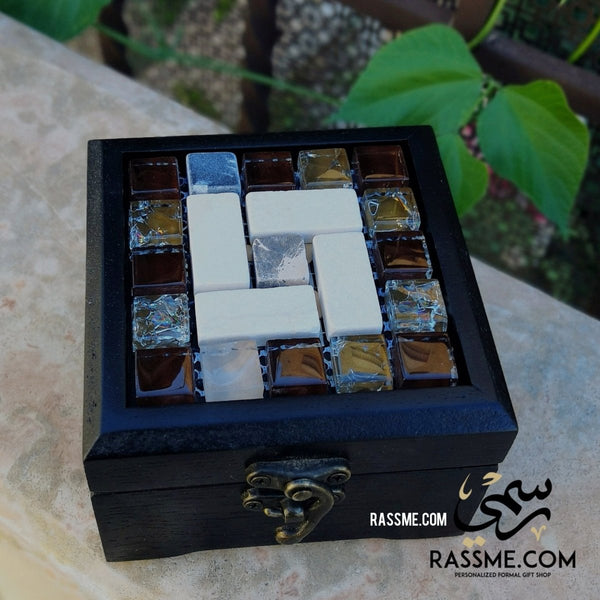 Premium Wooden Box Mosaics - Free Engraving