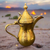Pure Copper Solid Brass Arabian Coffee Pot Dalleh دلة قهوة
