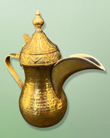 Pure Copper Solid Brass Arabian Coffee Pot Dalleh دلة قهوة