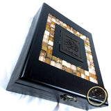 Large Wooden Oak Mosaics Quran Box
