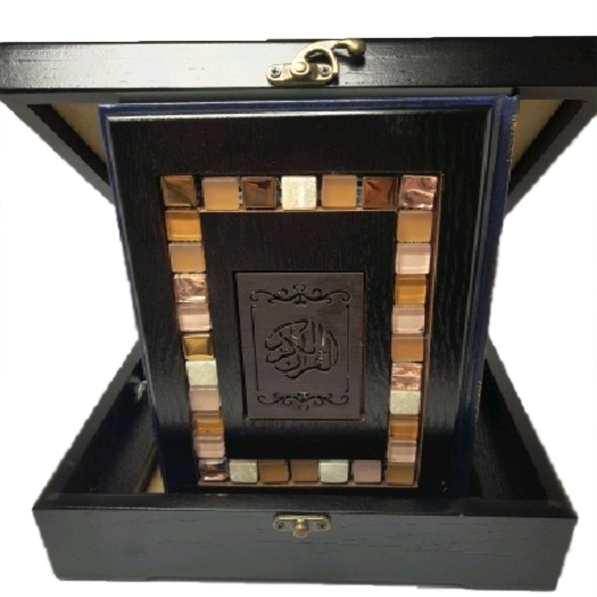 Large Wooden Oak Mosaics Quran Box