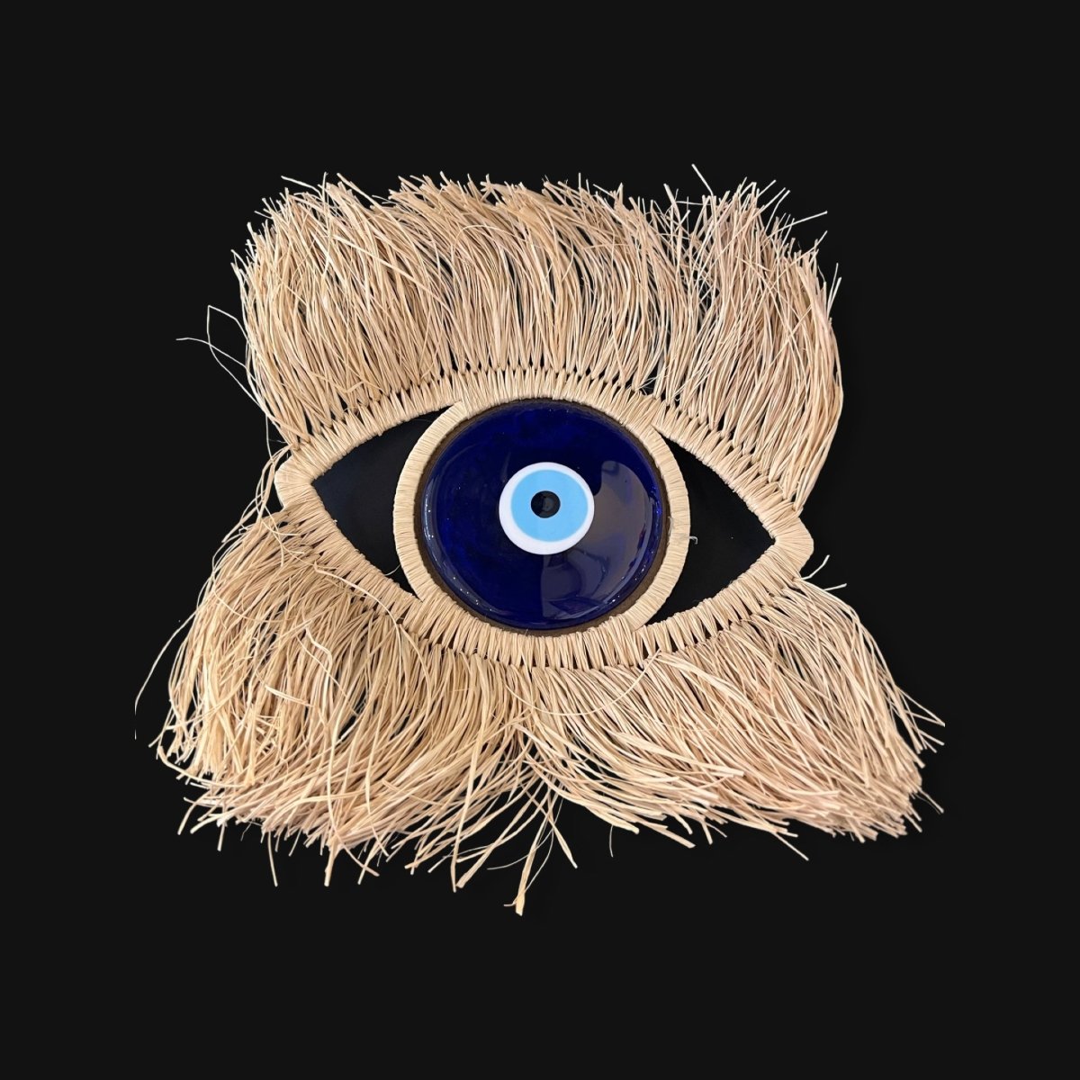 Raffia Evil Eye Wall Hanging