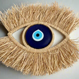 Raffia Evil Eye Wall Hanging