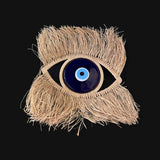 Raffia Evil Eye Wall Hanging