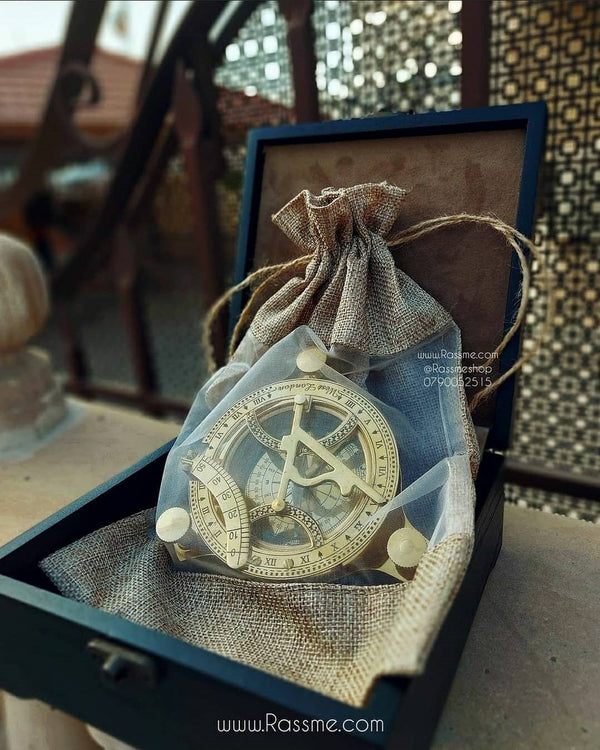 Personalized Astrolabe with Compass Solid Brass