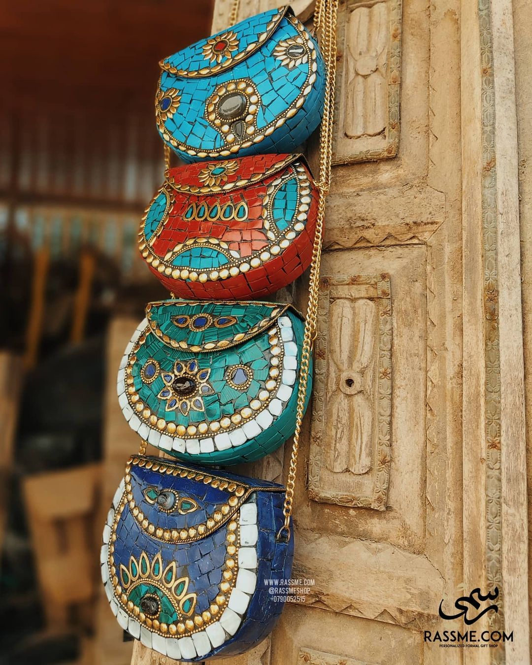 Handmade Gemstone Bag Purse