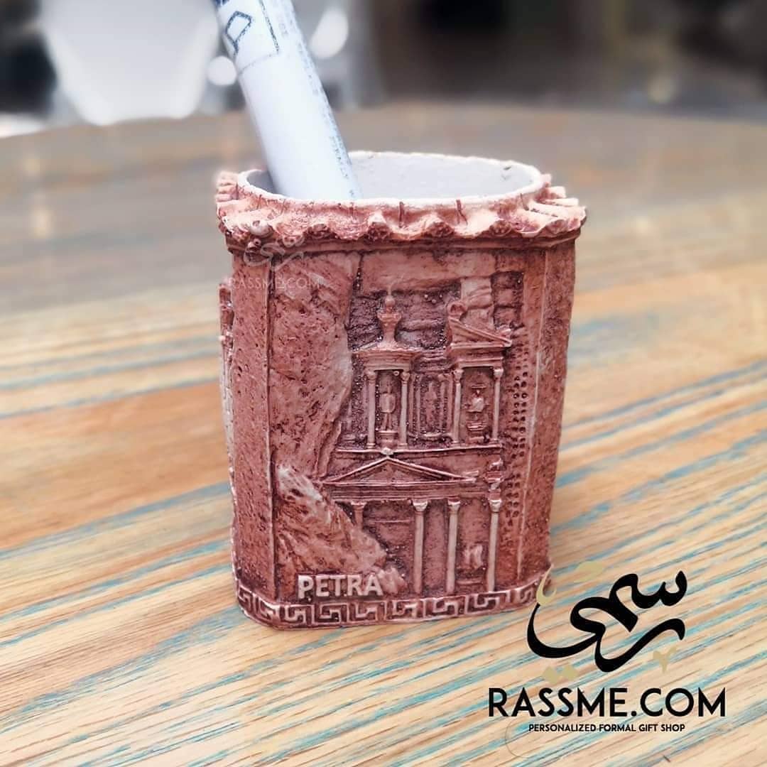 Souvenirs from Jordan Pen Holder Petra, Jerash & Castle Kerak