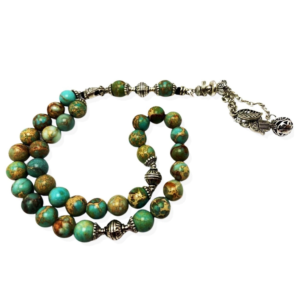Raw Turquois Prayer Beads
