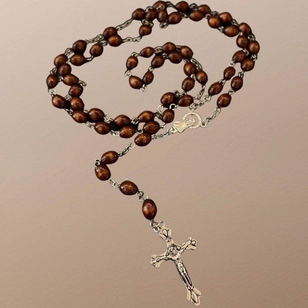 ROSARY Beads Wood Cross