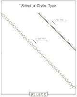 Custom High Quality Sterling Silver Rectangle Necklace