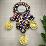 Sadu Handcrafted Mirror Hand Palm Hamsa