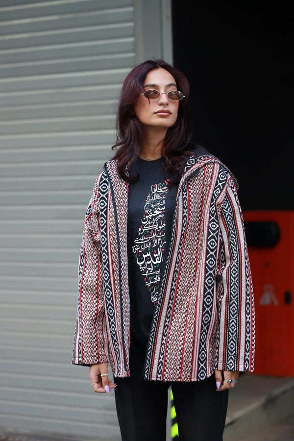 Sadu Jacket Bedouin Jacket Black And Red