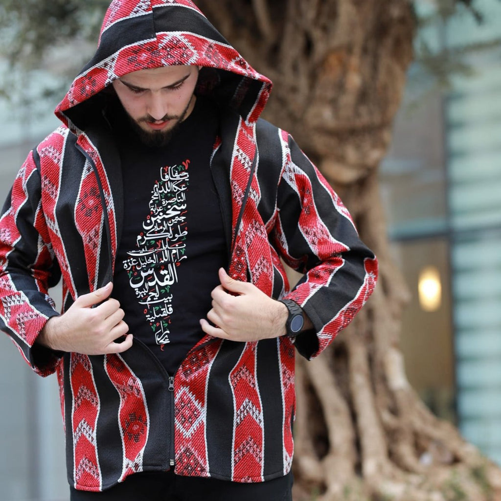 Sadu Jacket Bedouin Jacket Black And Red