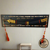 Wooden Mosaics Wall Hanging With Sword Elegant Gift