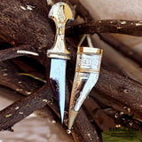 Personalized Wooden Box with Brass Dagger