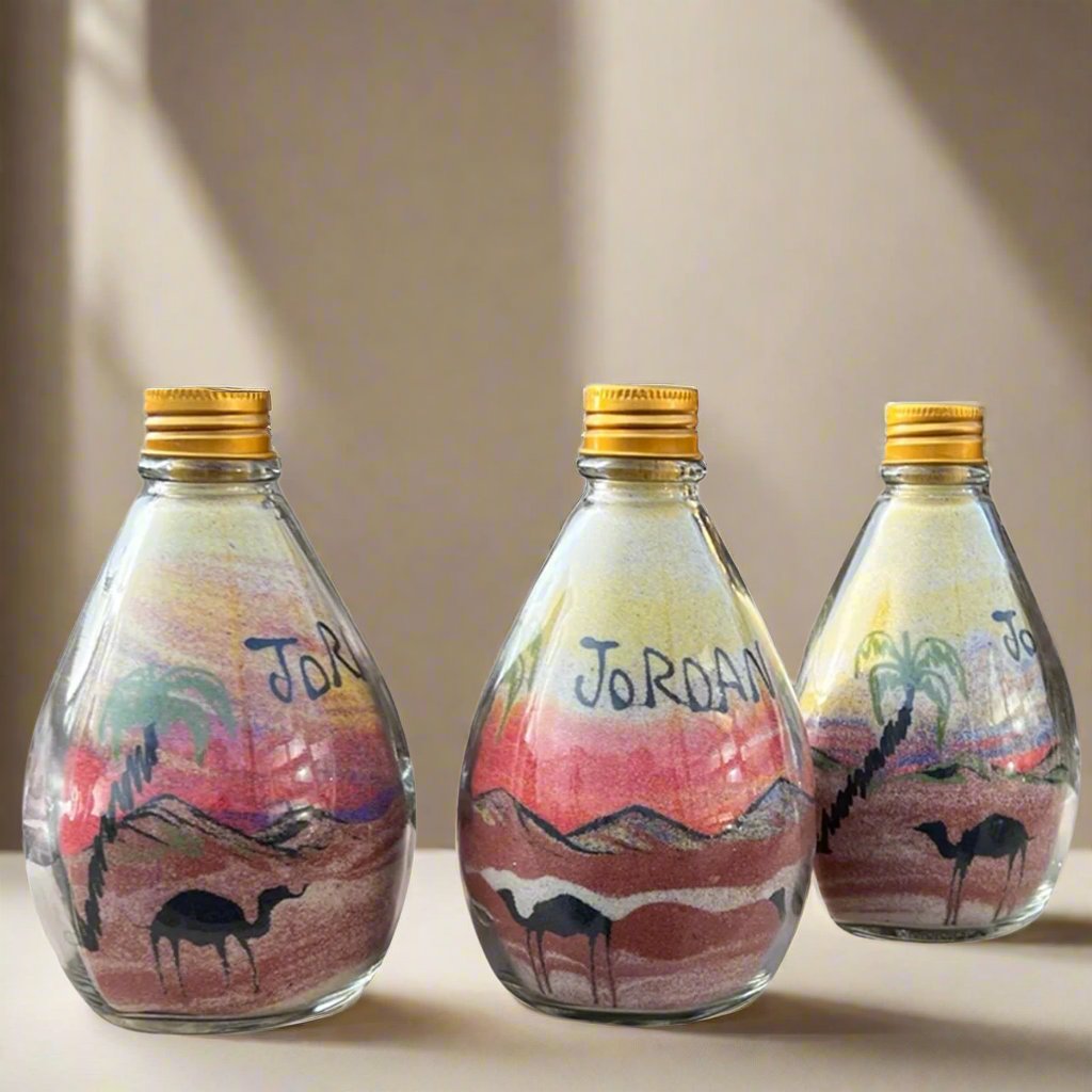 Sand Art Bottle Desert Sunset