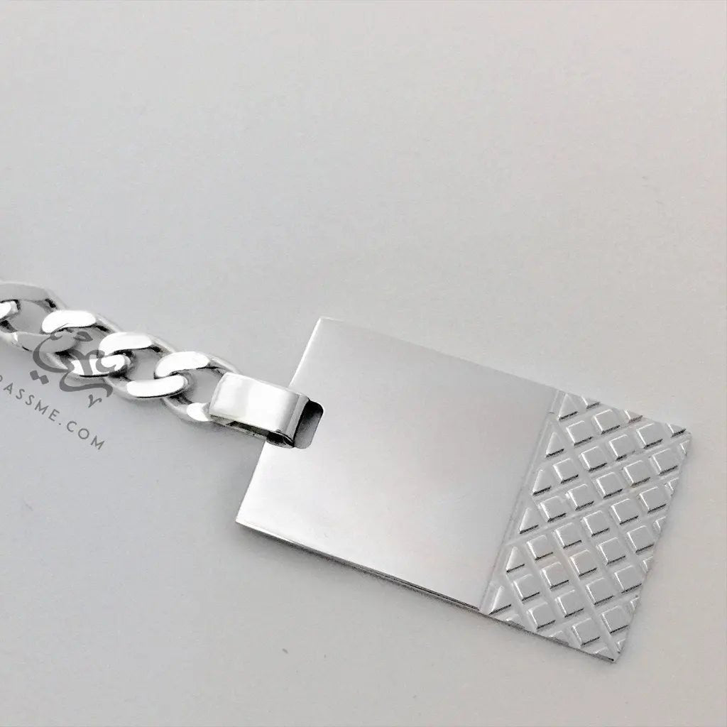 Silver Keychain Net - Free Engraving