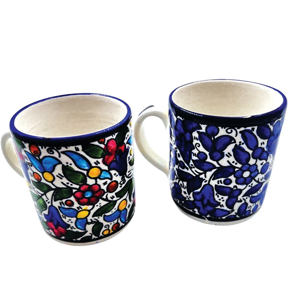 Small Tea / Herbal Mug Hand colored Ceramic