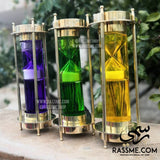 Solid Brass Hourglass Water Sand Clock Timer - Free Engraving