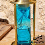 Solid Brass Hourglass Water Sand Clock Timer - Free Engraving