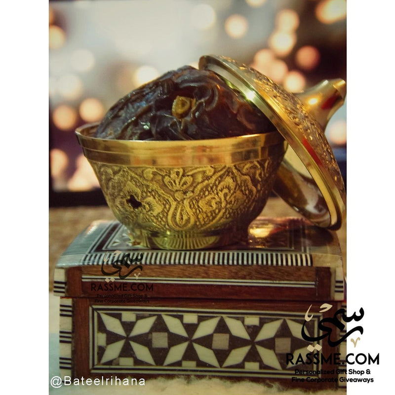Solid Brass Indian Made Date Plate / Incense Burner