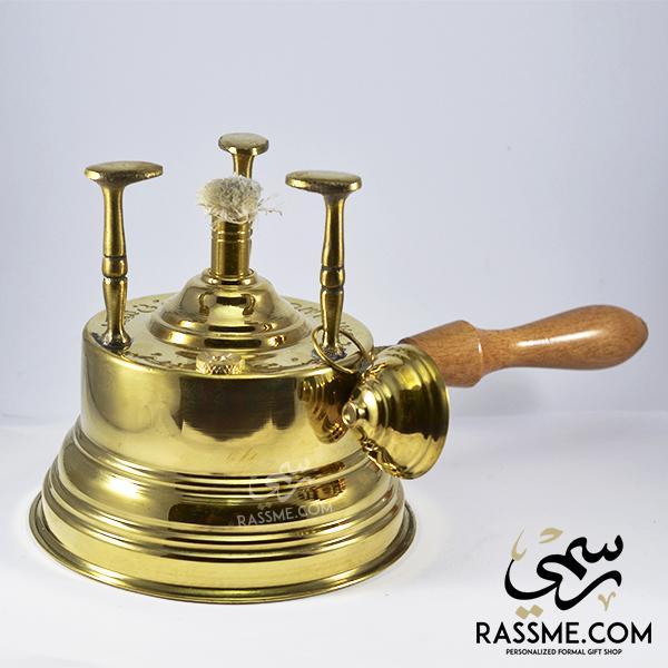 Solid Brass Spirit Lamp For Heating With Wooden Handel