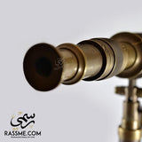 Solid Brass Telescope Leather With Tripod - Free Engraving