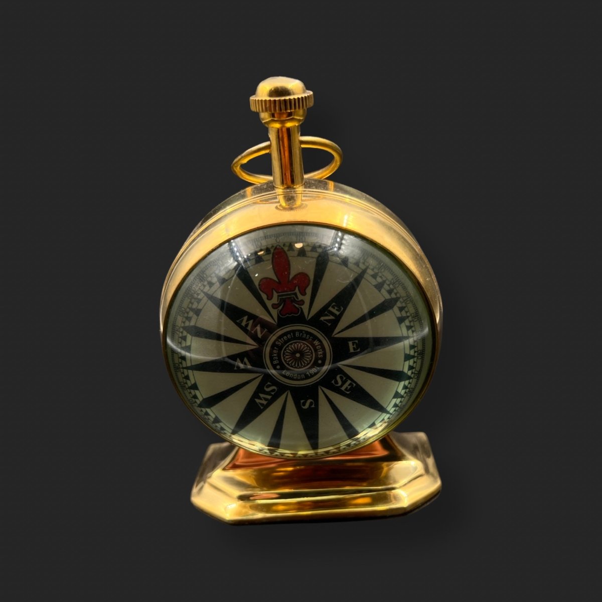 Solid Brass Vintage Desk Clock