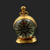 Solid Brass Vintage Desk Clock
