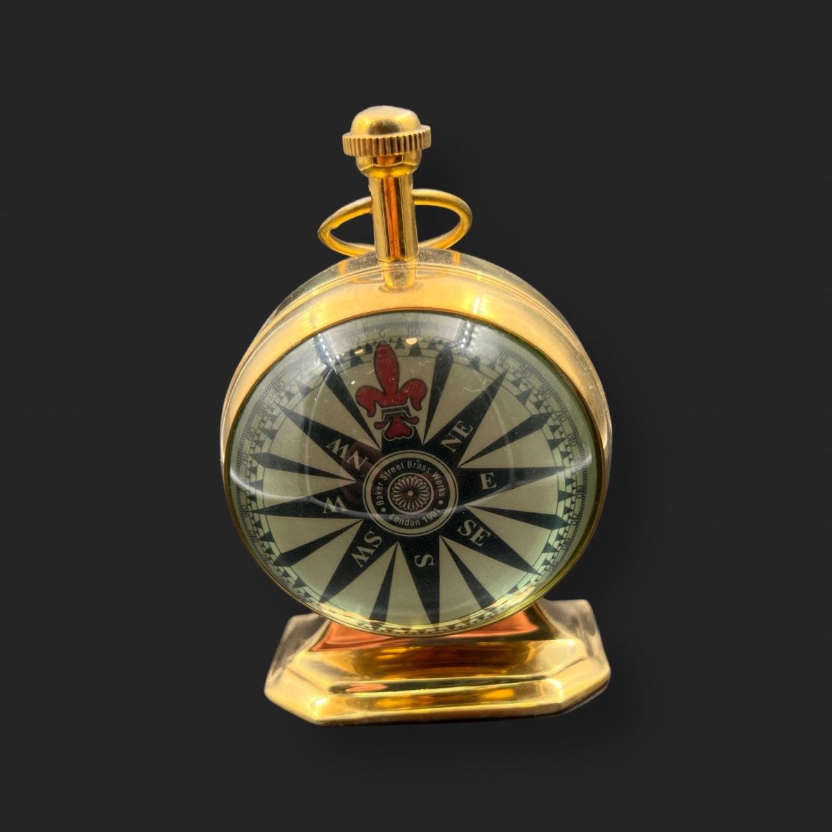 Solid Brass Vintage Desk Clock